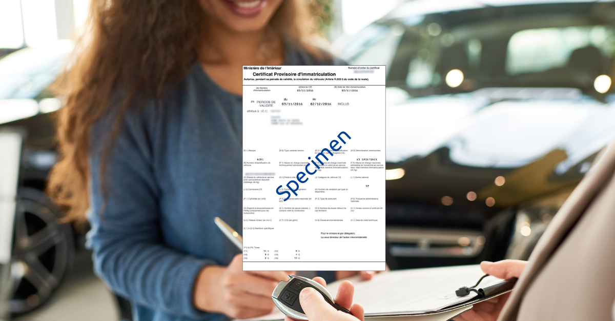 Vendre une voiture avec une carte grise provisoire